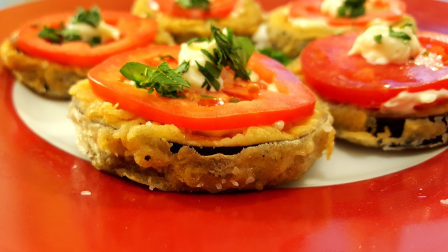 Eggplant and (or) Zucchini Fritters With Mayo Aioli